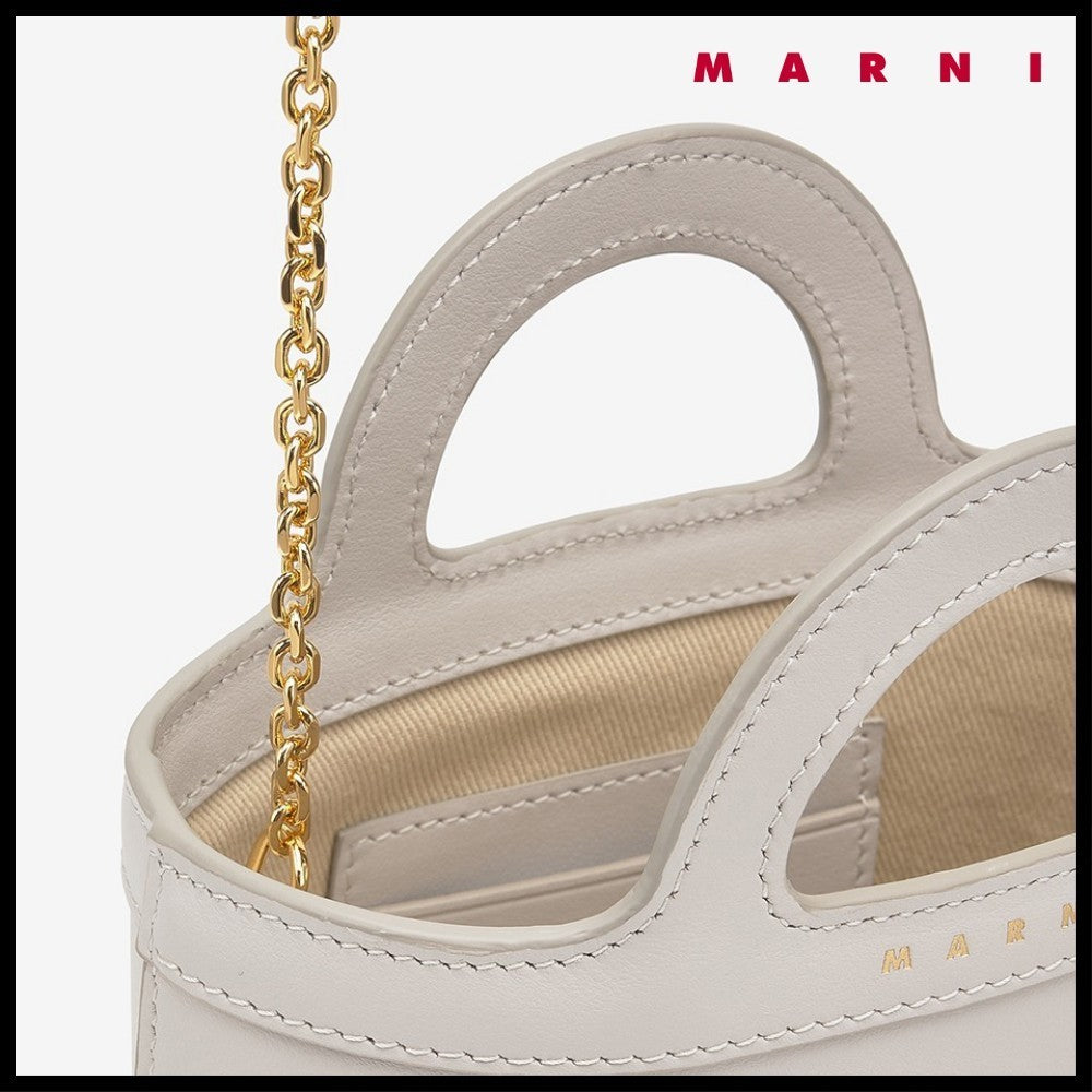 【MARNI】 マルニ バッグ NANO CHAIN BUCKET BAG ICE