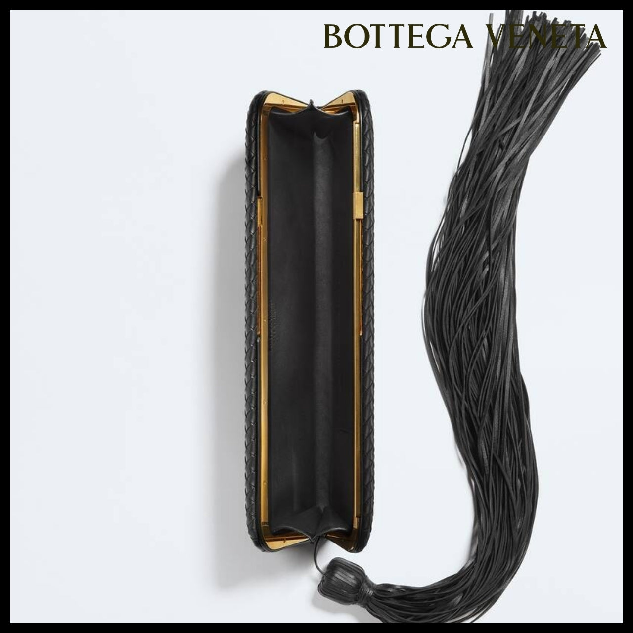 【韓国百貨店 BOTTEGA VENETA】Serata Clutch Bag Black