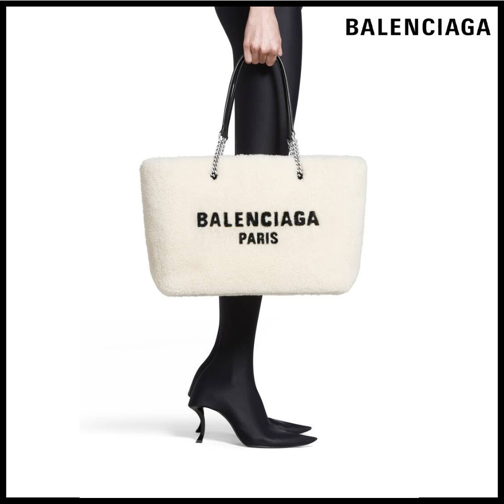 【BALENCIAGA】Duty Free Medium Tote Bag in Light Beige