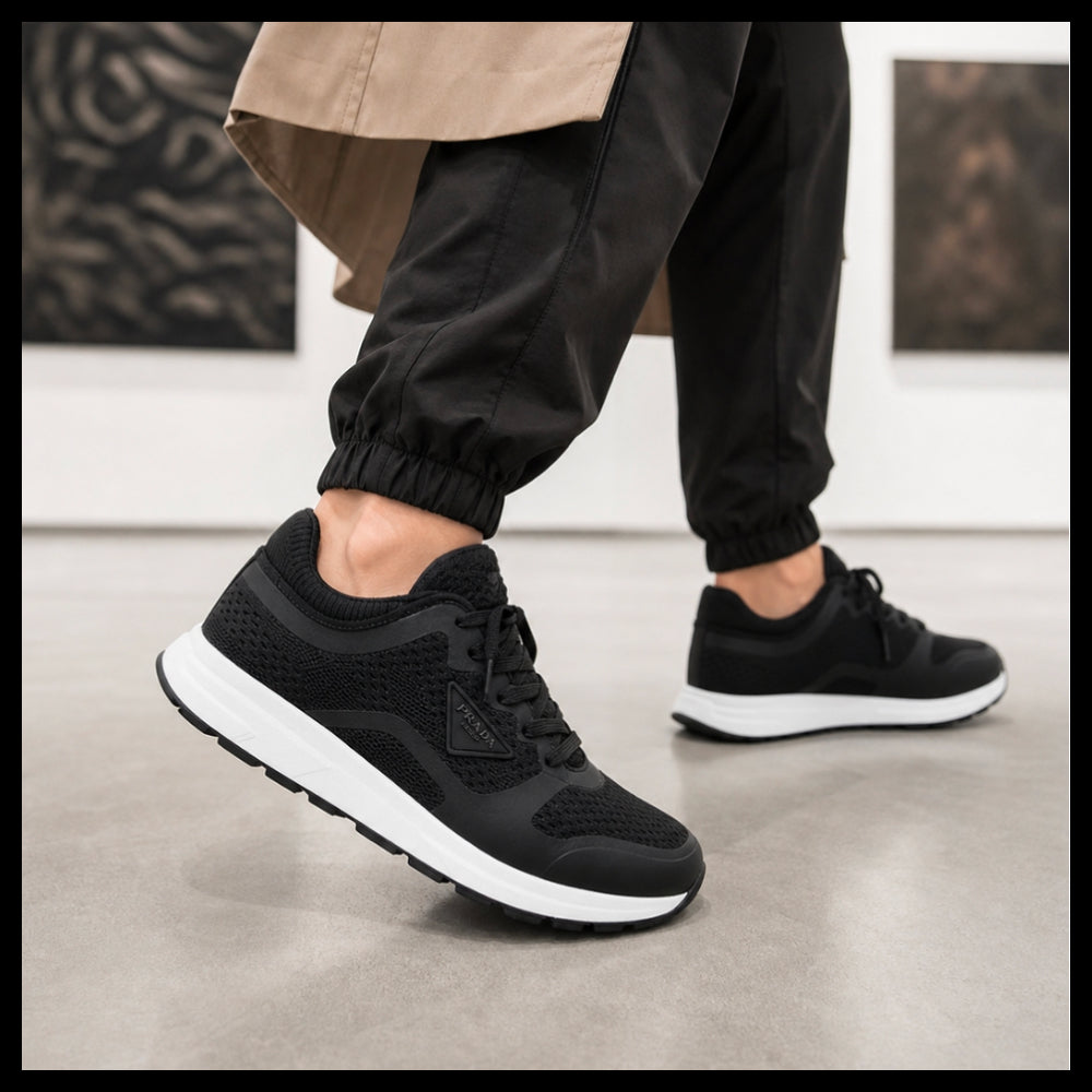 【PRADA】Prax 2.0 Knit Fabric Sneakers