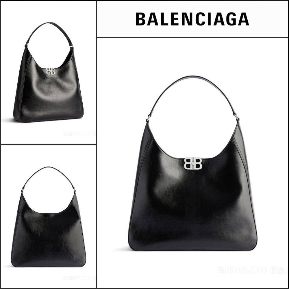 【BALENCIAGA】BB Soft Medium Hobo Bag Black