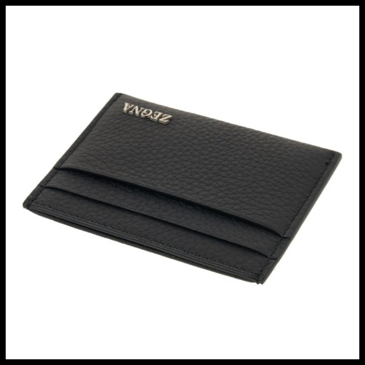 【Zegna】Men's Logo Card Wallet Luxury Classic