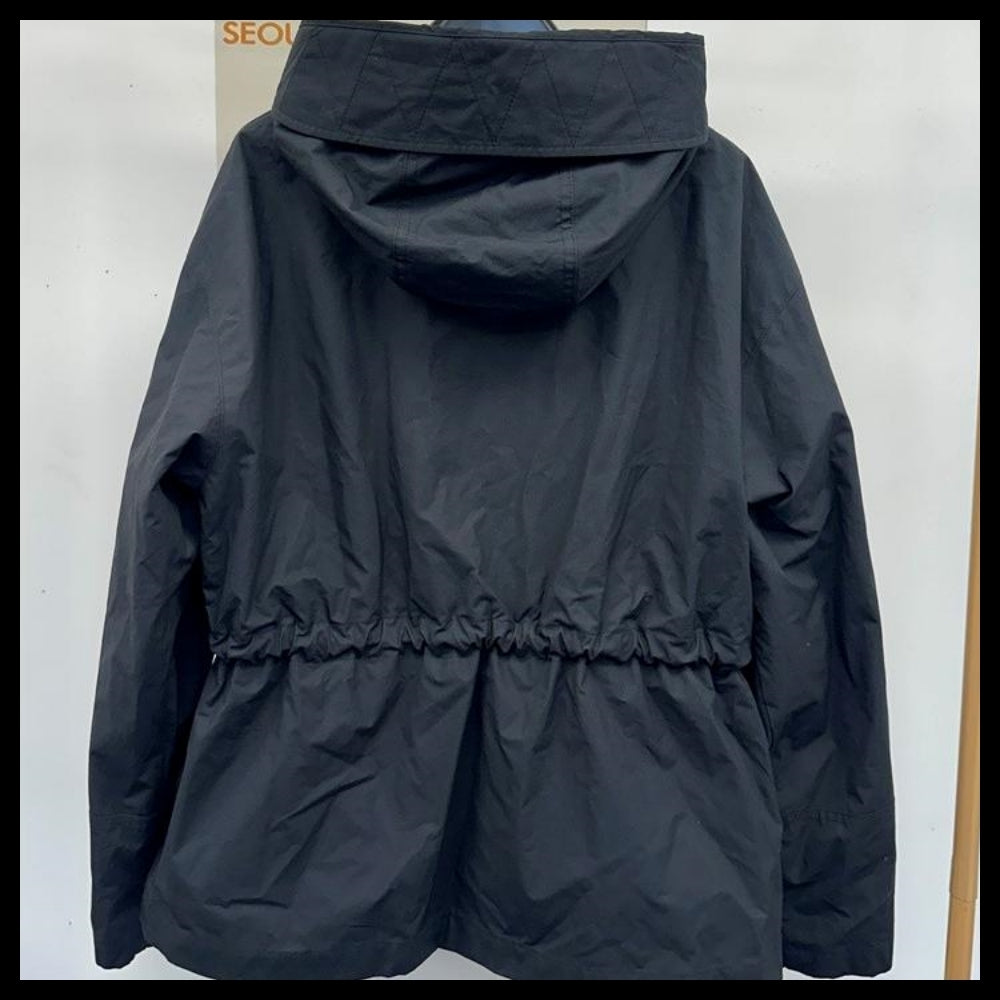 【BURBERRY】MEDLEY Drawstring Cotton Hooded Jacket Black