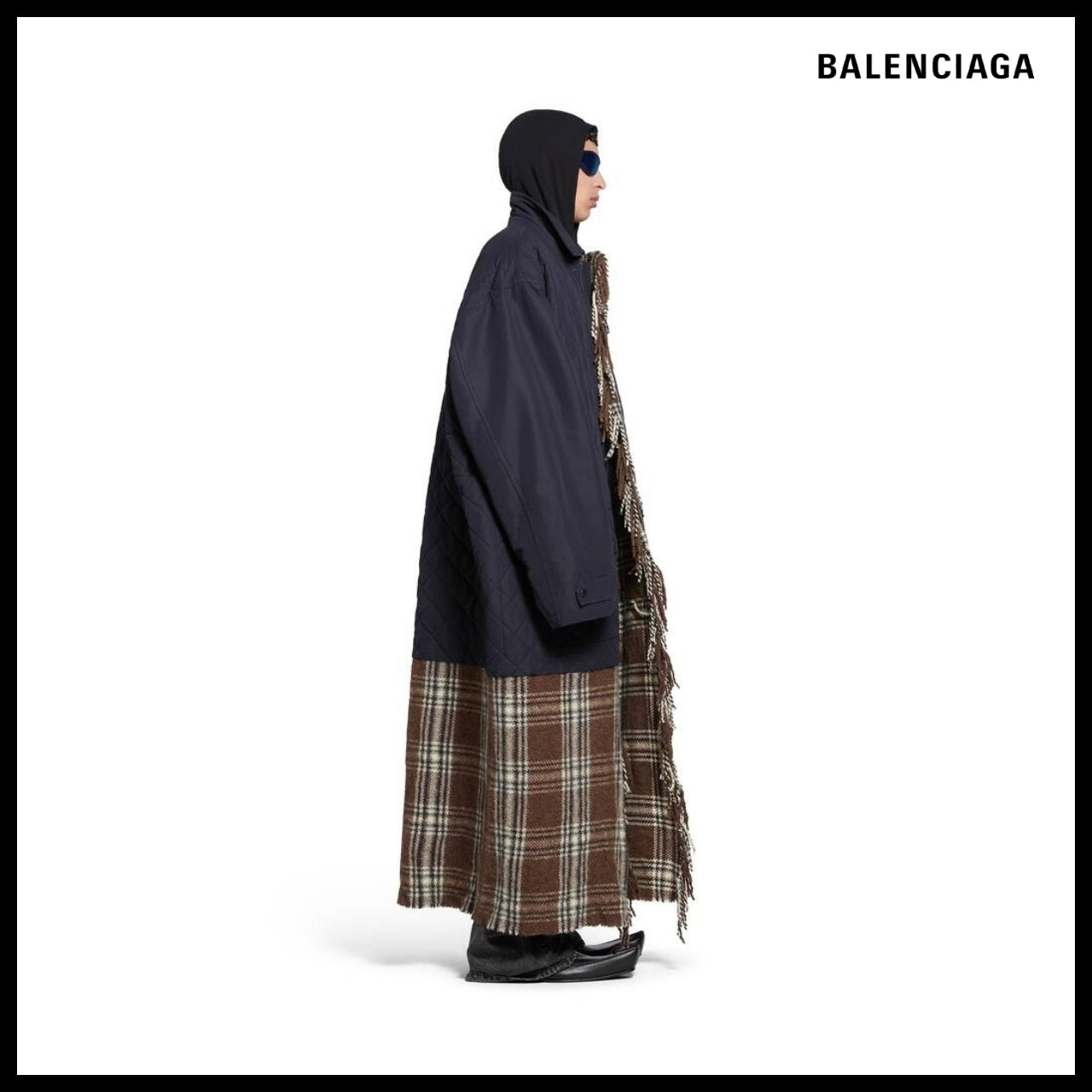 【BALENCIAGA】Layered Parka Dark Blue