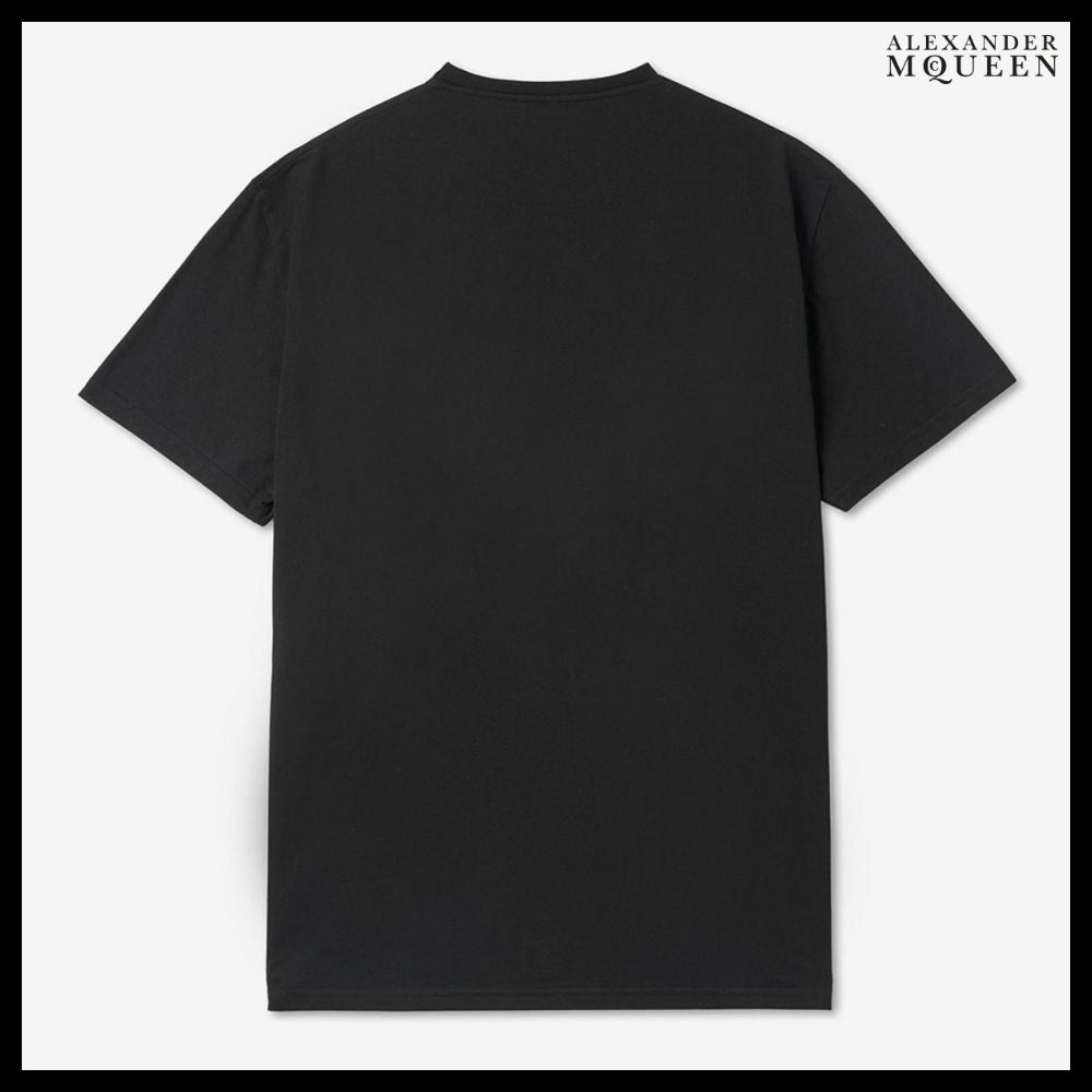 【Alexander Mcqueen】Graffiti Logo Print T-shirt Black