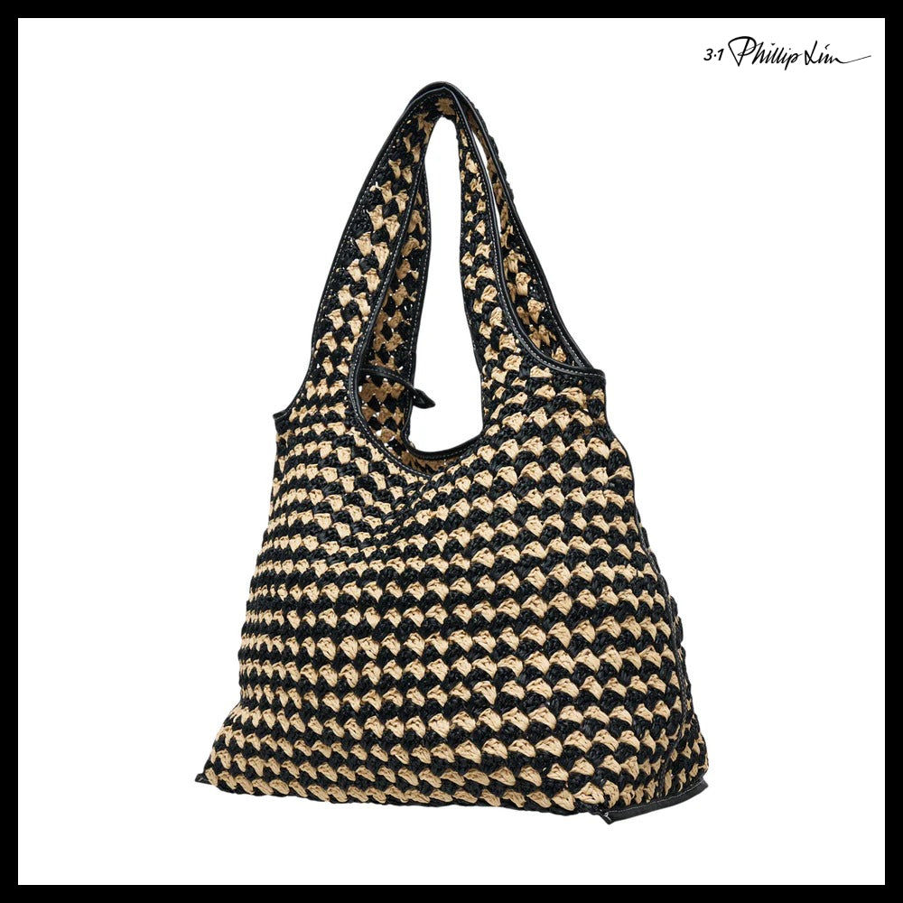 【3.1 phillip lim】Crochet Raffia Market Tote