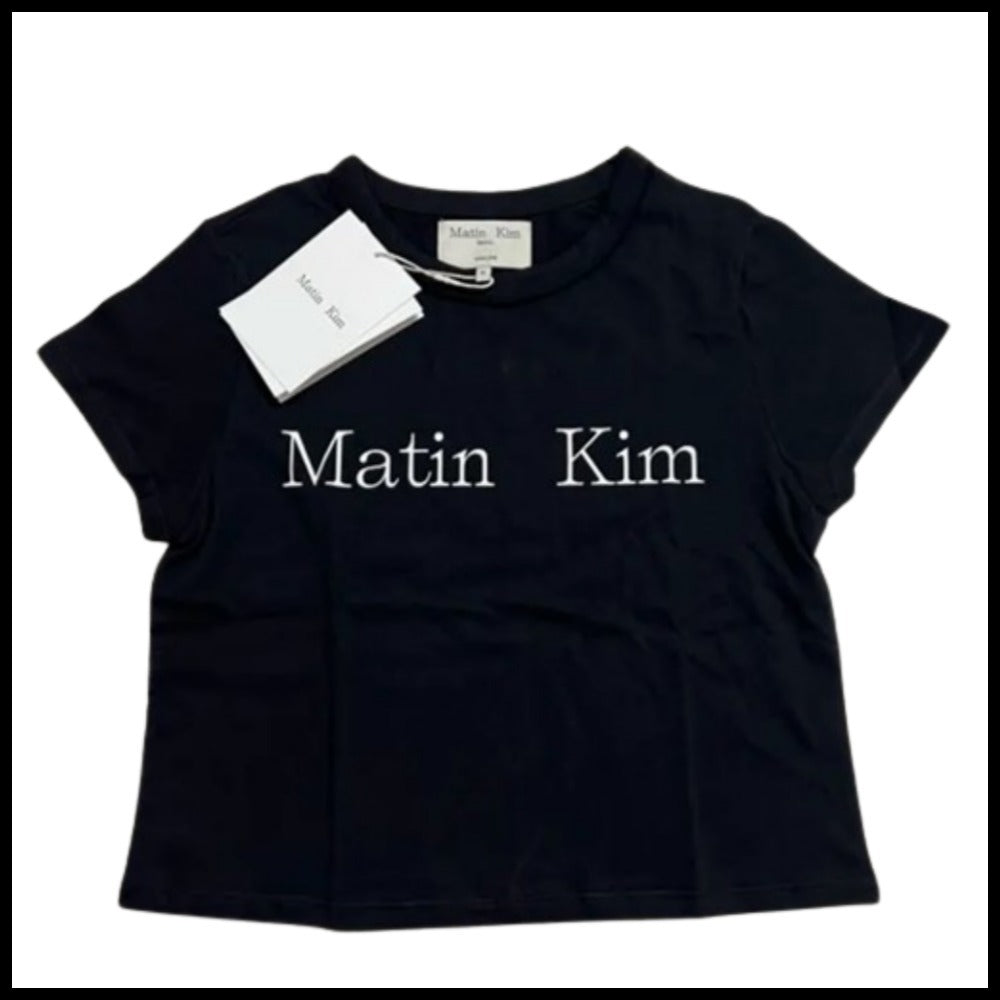 【Matin Kim】MATIN LOGO CROP TOP 2 Colors