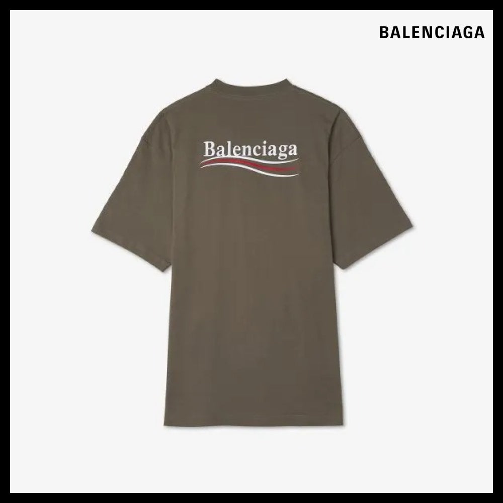 【BALENCIAGA】Campaign Large Fit T-Shirt Khaki