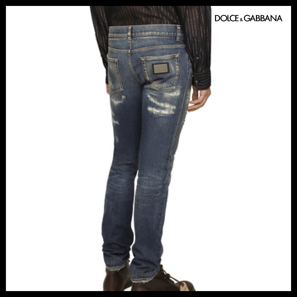 ★Dolce&Gabbanaアウトレットセール★DENIM JEANS WITH ABRASION