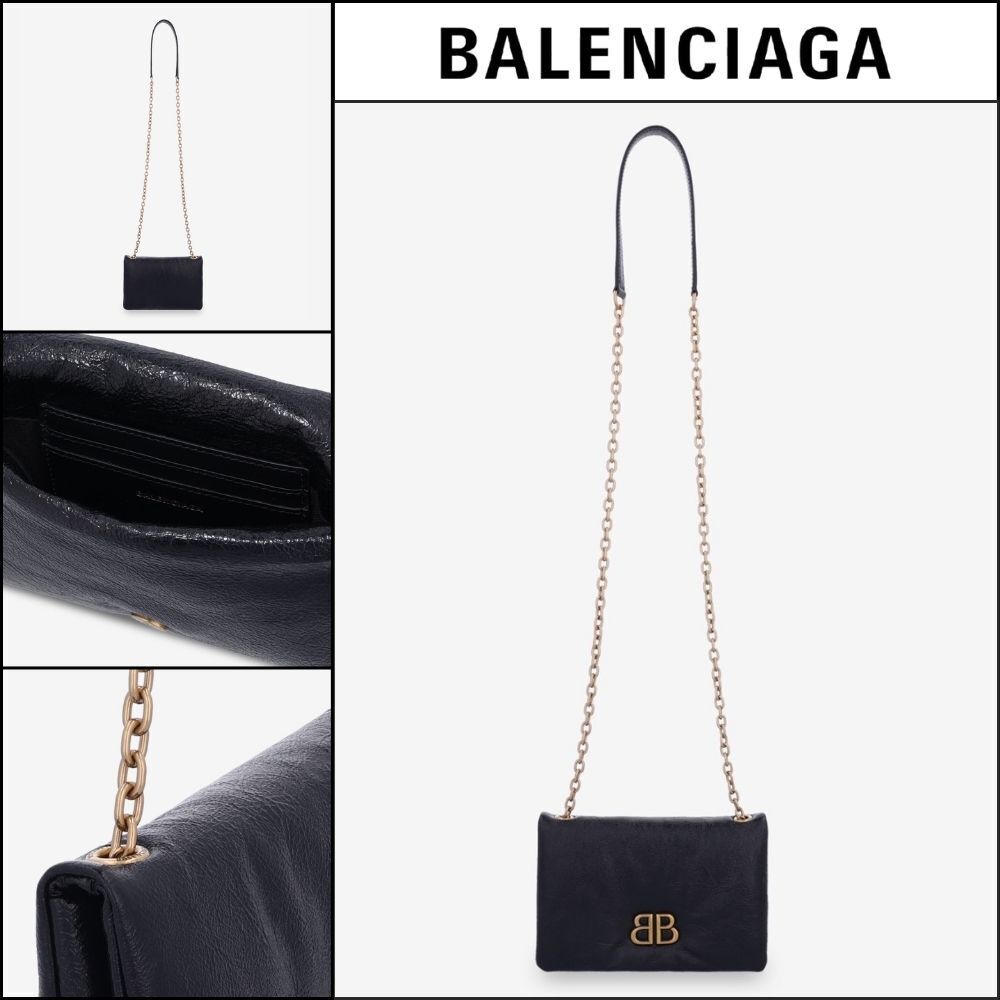 【BALENCIAGA】Monaco Nano Shoulder Bag Black