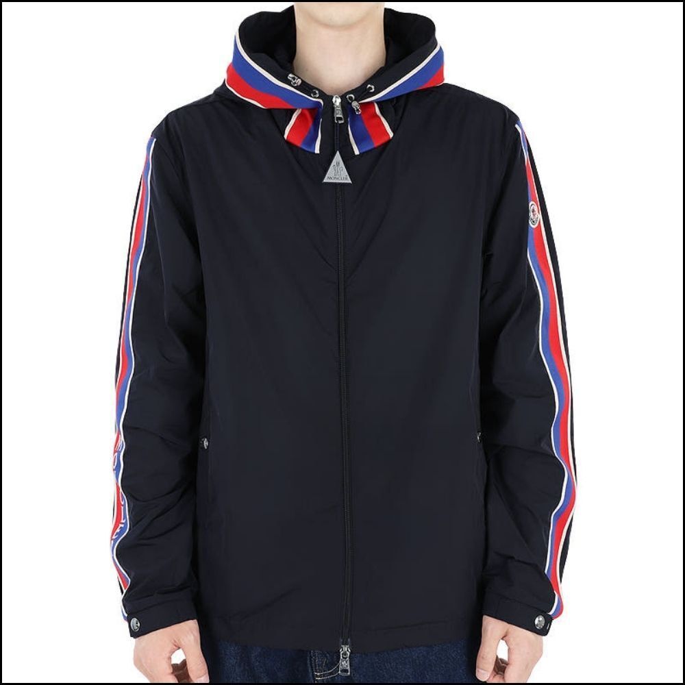【MONCLER】 Mens Rukbat Hood Jacket Blue Navy