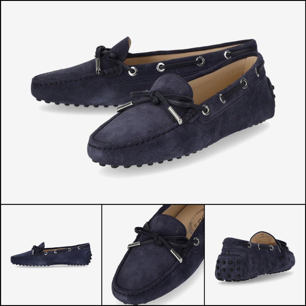 【TOD'S】Gommino Suede Driving Loafers Navy