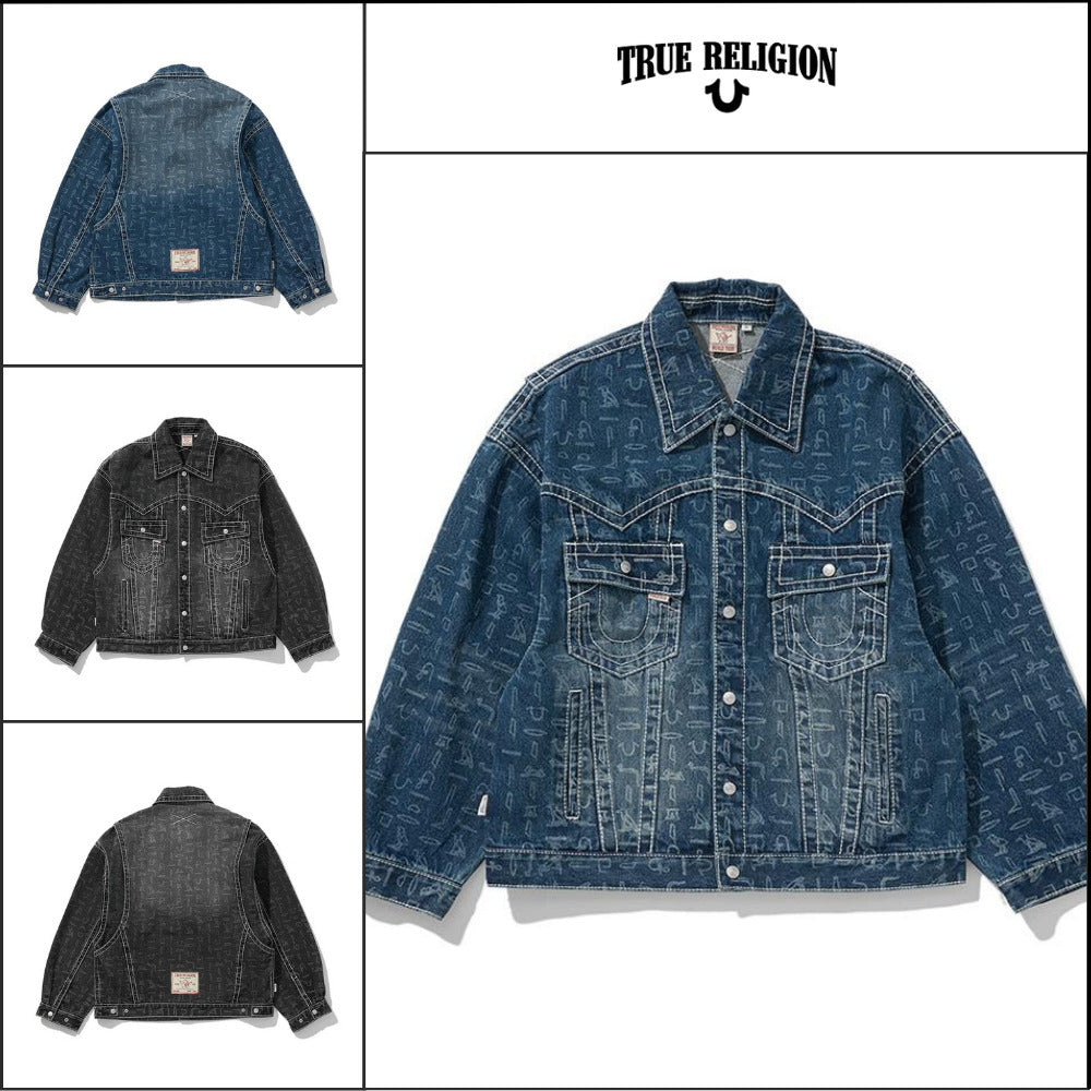 【TRUE RELIGION】Hieroglyphic Trucker Jacket 2Colors