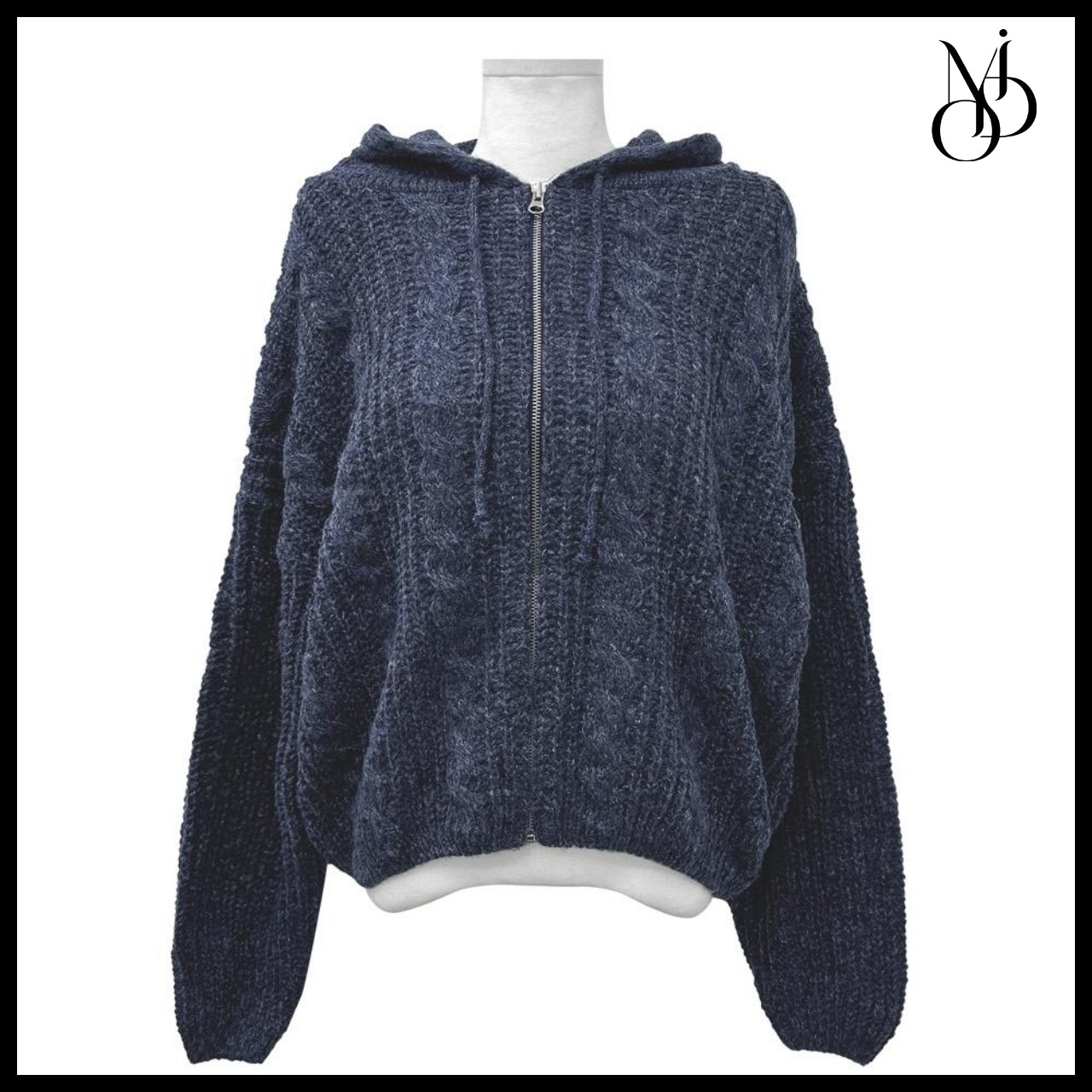 【MODIMOOD】Susu Cable Knit Zip-Up 7 Colors