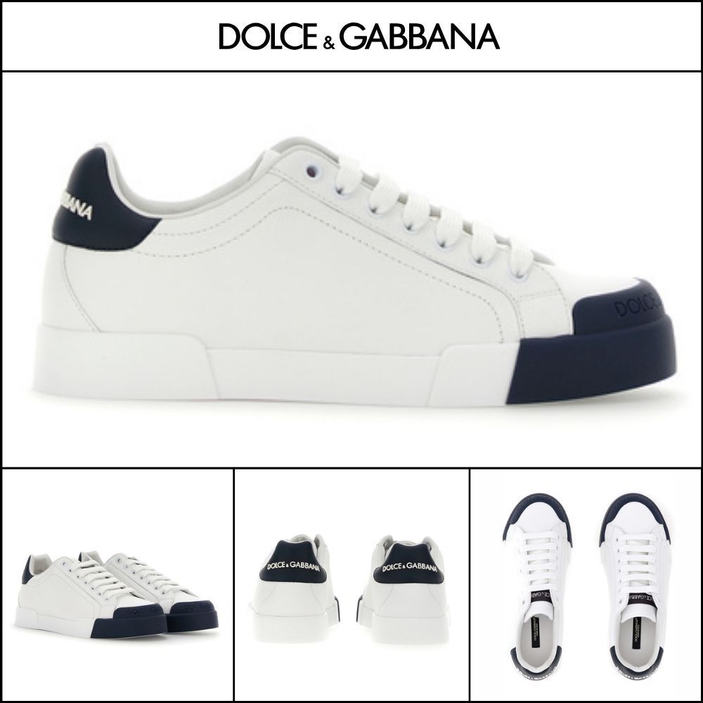 【Dolce & Gabbana】LEATHER SNEAKERS WHITE N123
