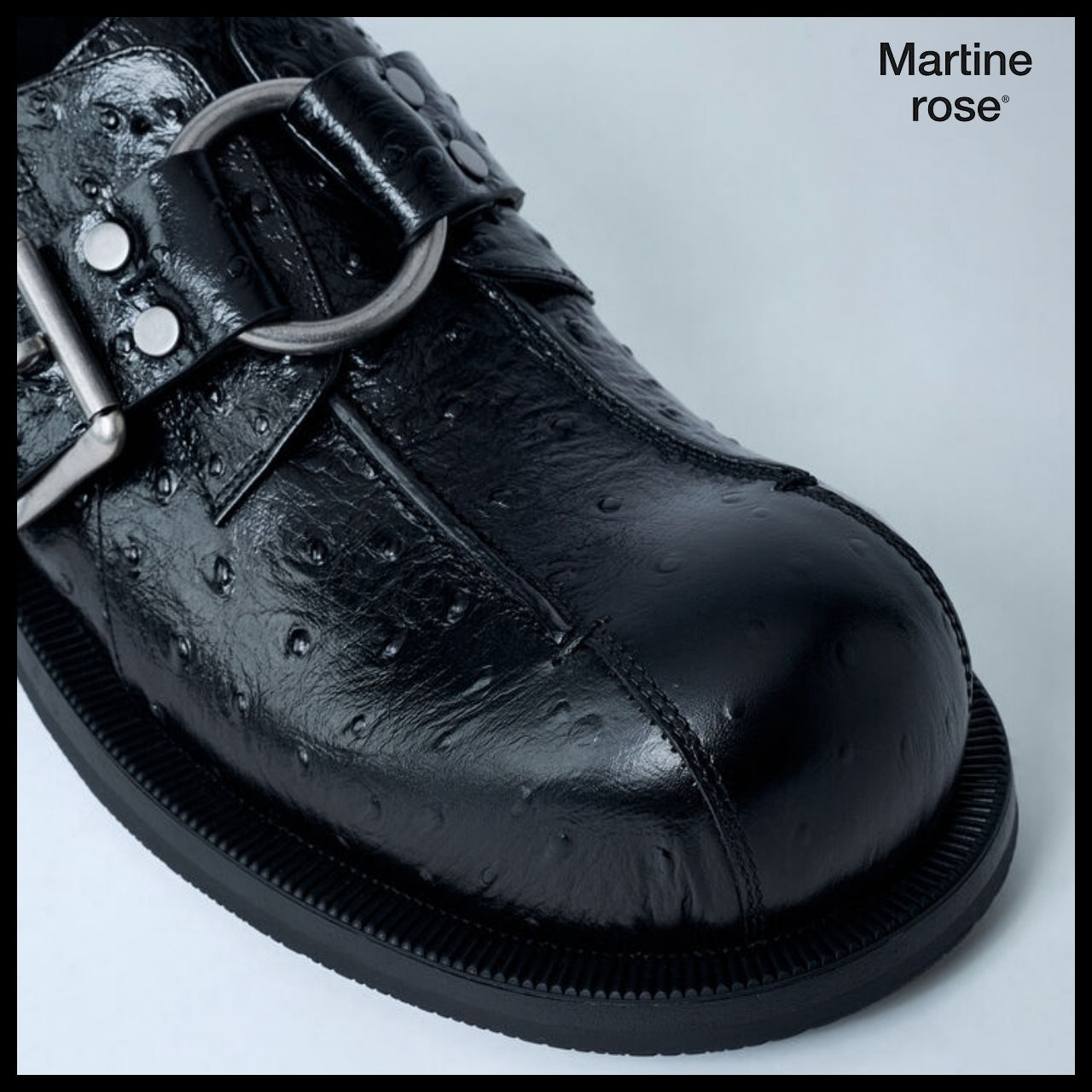 【MARTINE ROSE】O Ring Leather Shoes