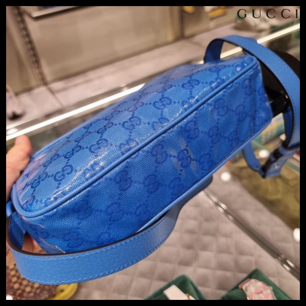 【GUCCI】Men's GG Crystal Canvas Mini Shoulder Crossbody Bag