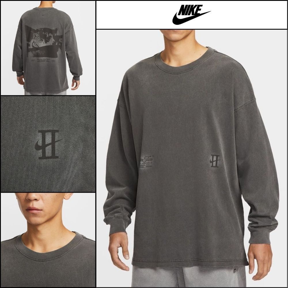 【NIKE】 Book Long-Sleeve Basketball T-Shirt Black
