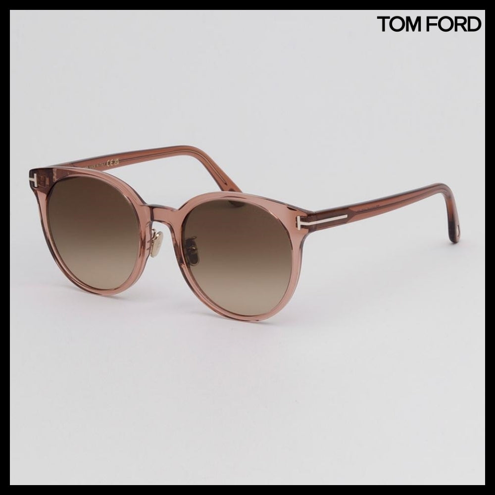 【TOM FORD】Round Horn-Rimmed Sunglasses Asian Fit