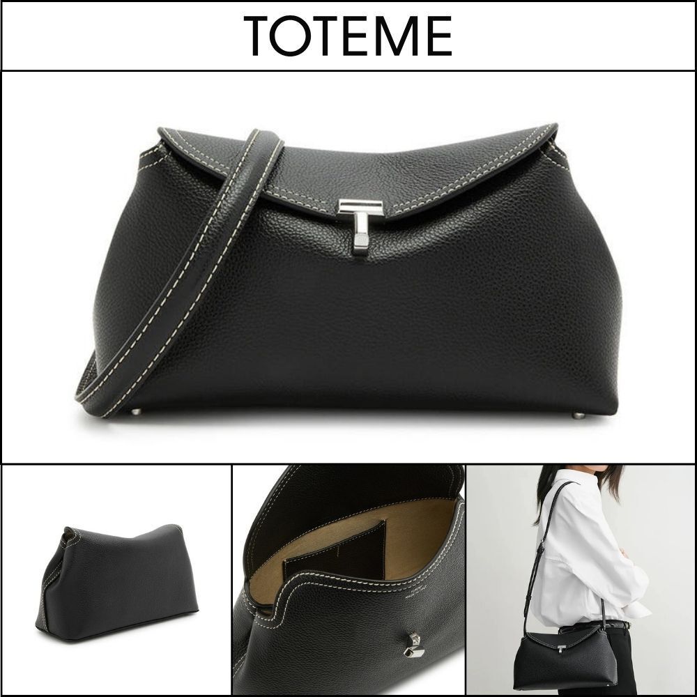 ◆TOTEME◆T-LOCK CLUTCH BLACK GRAIN