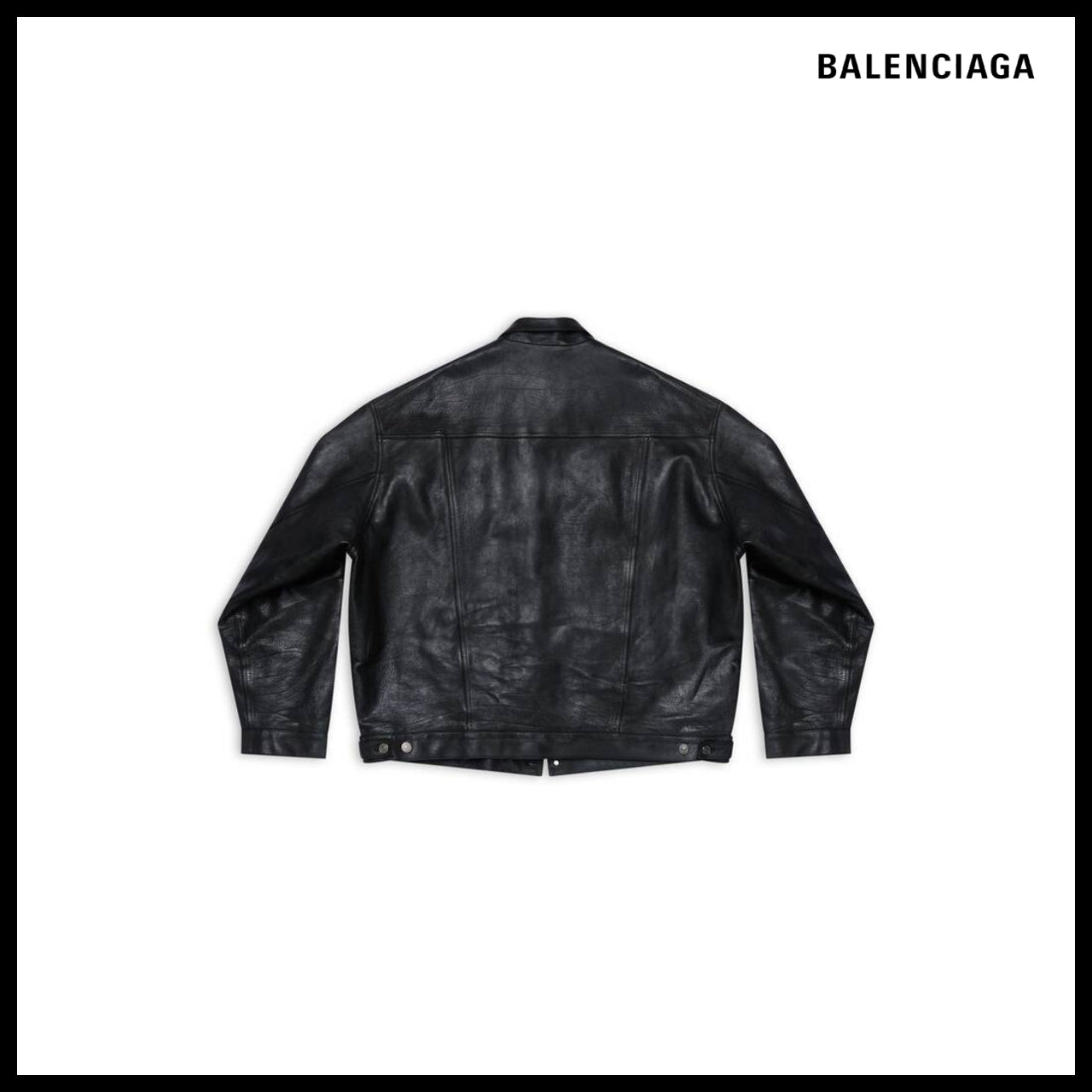【BALENCIAGA】Denim Style Jacket Black