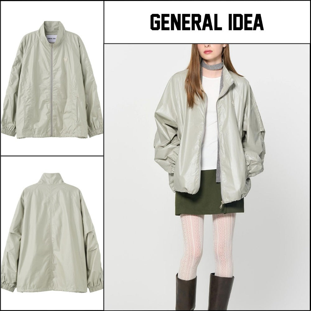 【GENERAL IDEA】グロッシーコーティングジャンパーミントグレー