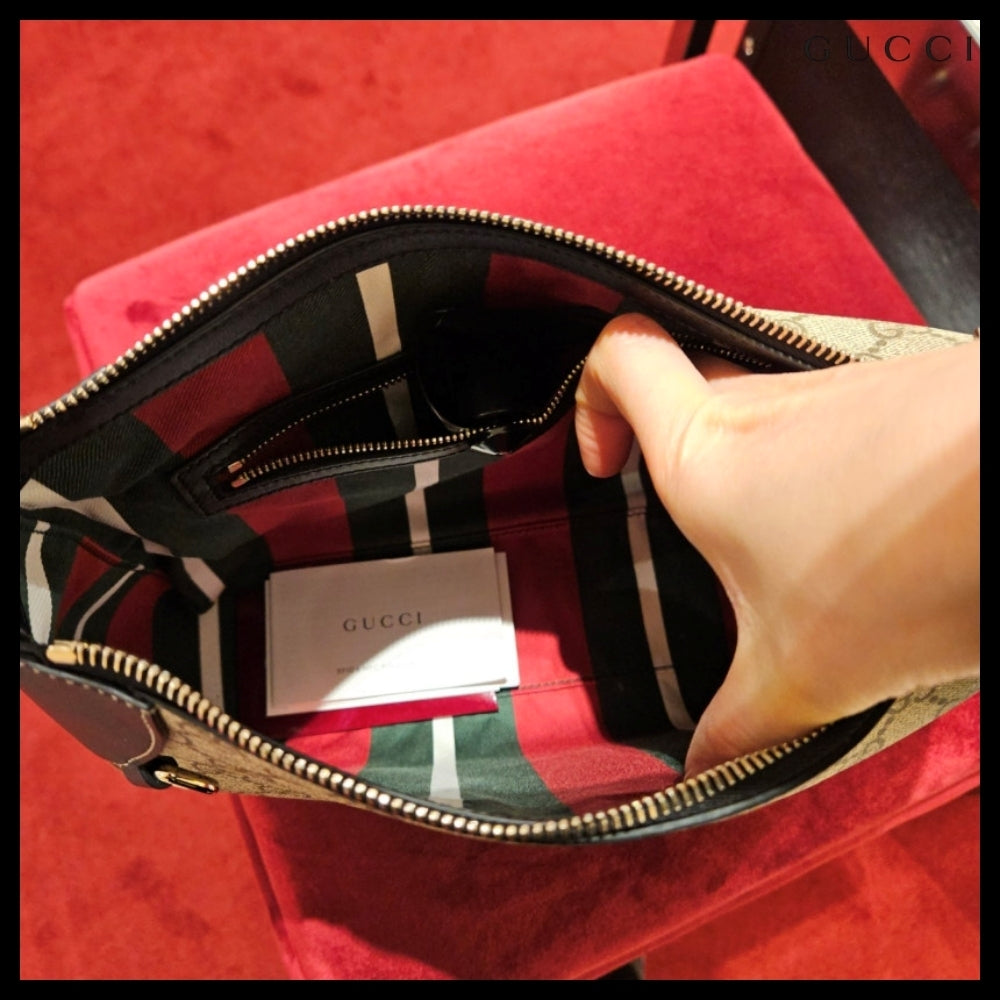 【GUCCI】GG emblem icon canvas medium shoulder bag