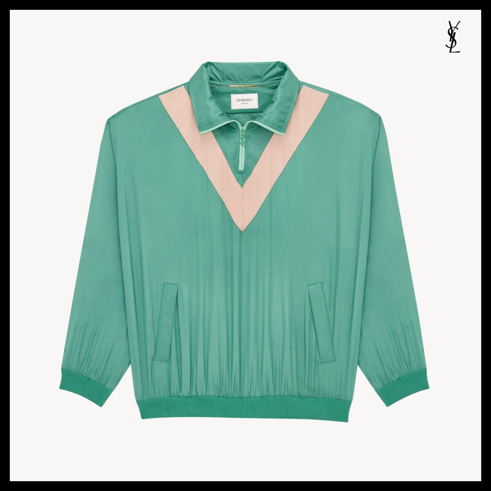 【Saint Laurent】Nylon Faille CASSANDRE Windbreaker