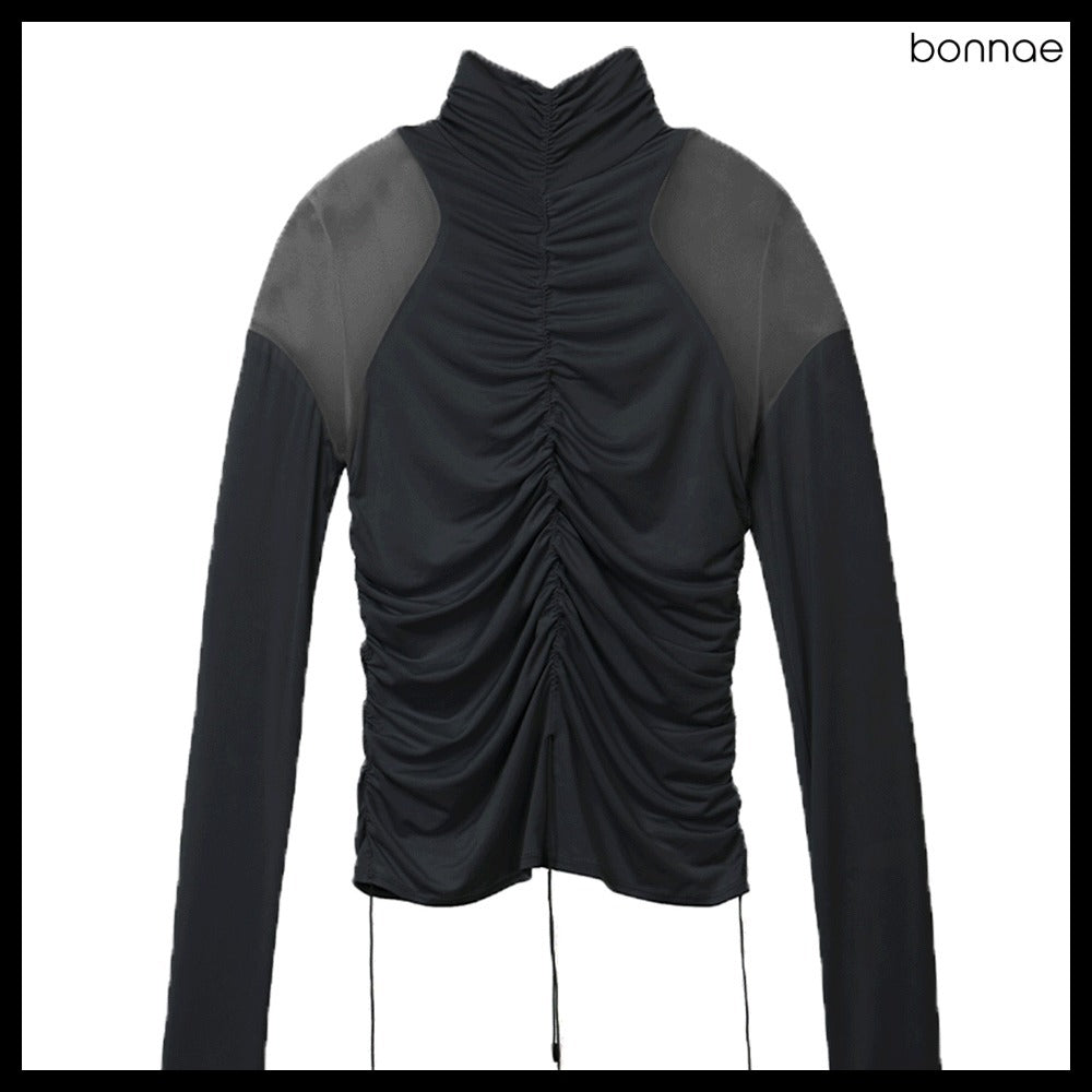 【Bonnae】Women's Angelic Shirring Top 2 Colors