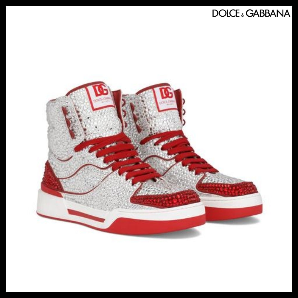 【Dolce & Gabbana】CALFSKIN NEW ROMA HIGH-TOP SNEAKERS