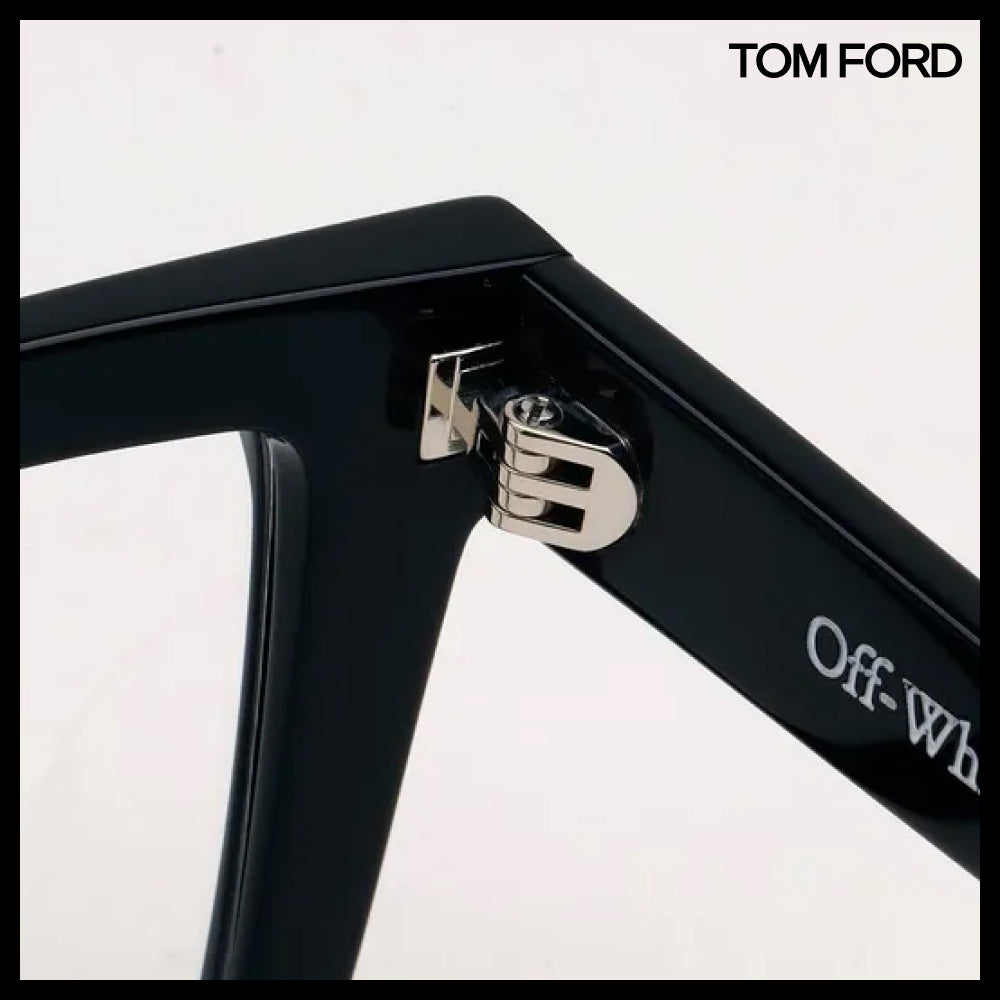 【Off-White】Square Horn-Rimmed Eyeglasses Unisex Luxury