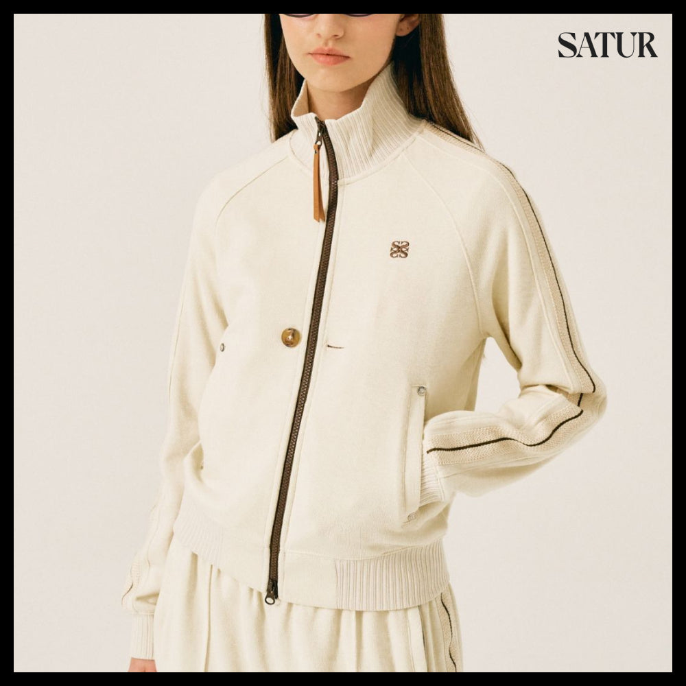 【SATUR】Roturn All Day Track Zip-Up Jacket Resort Cream
