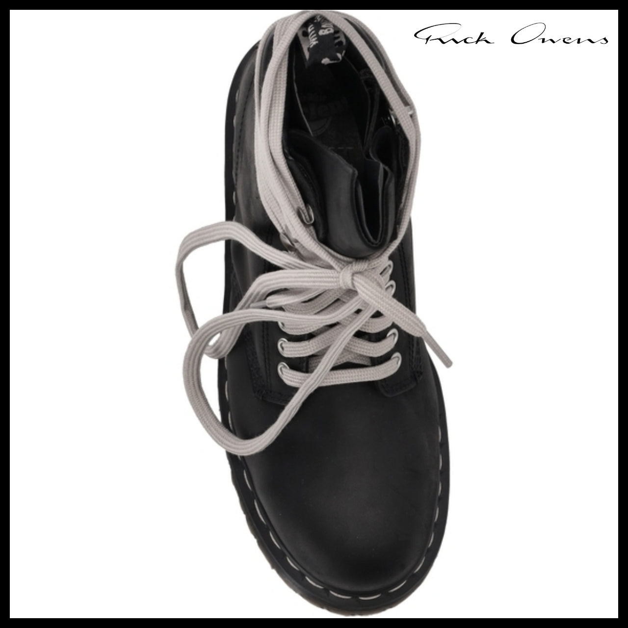 【Rick Owens】Black lace-up boots