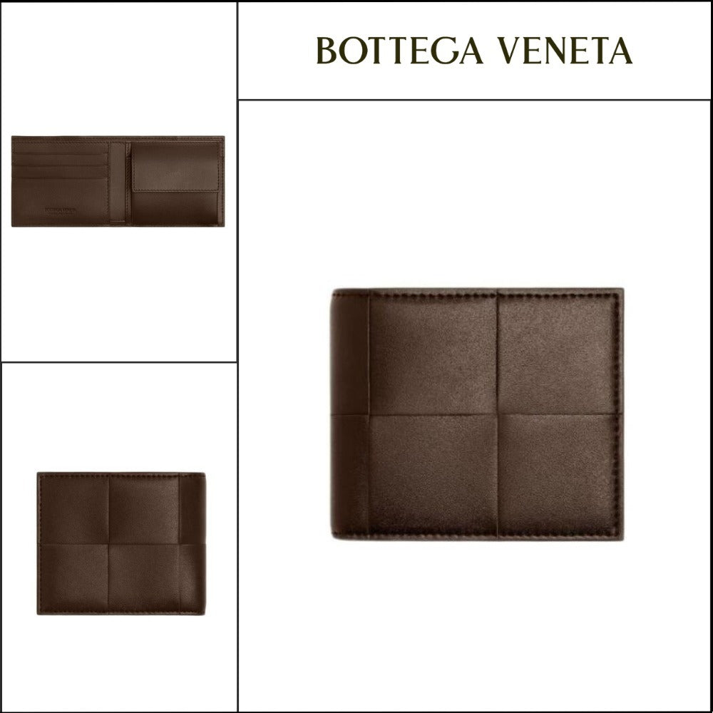 【BOTTEGA VENETA】Cassette Coin Bi-Fold Wallet Light Brown