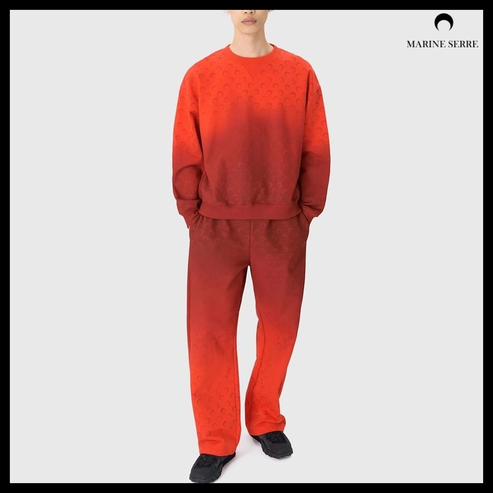 【MARINE SERRE】MOON FADED FLEECE SWEATPANTS 3 Colors