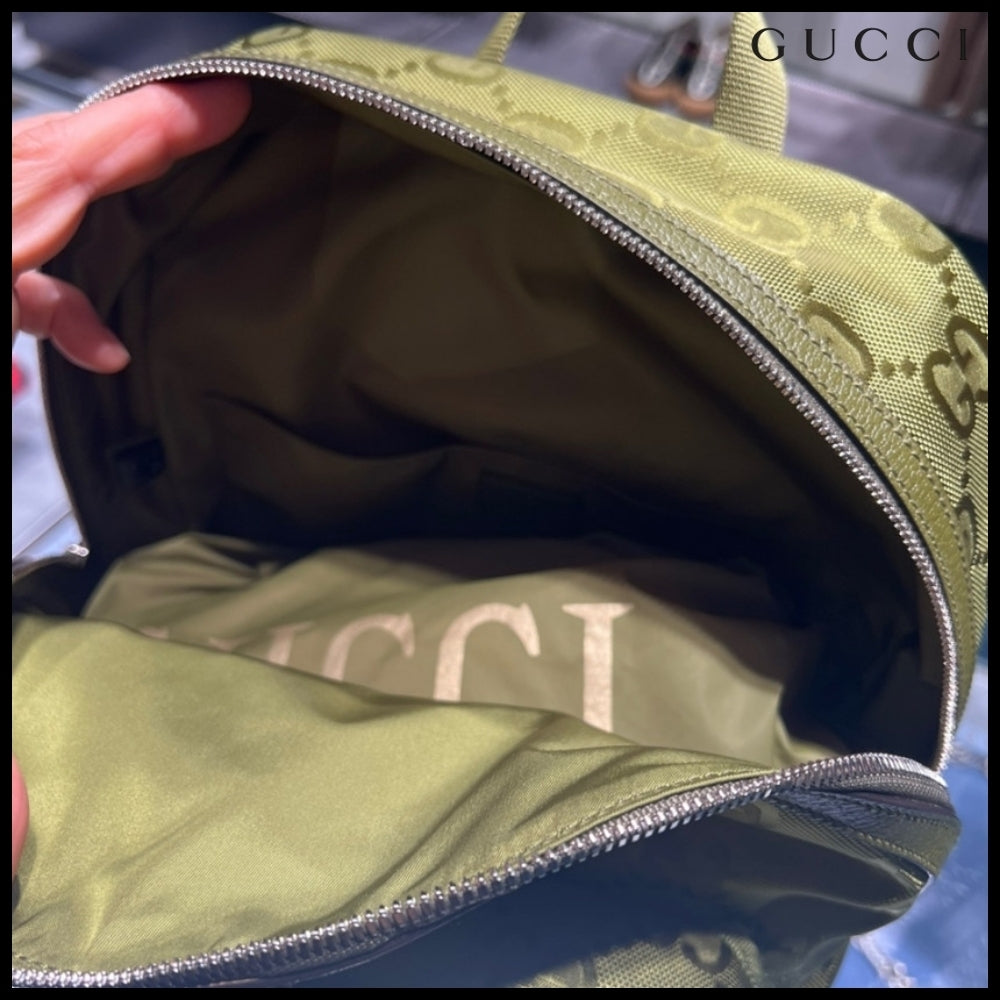 【GUCCI】Off the Grid GG Nylon Backpack Juniper Green