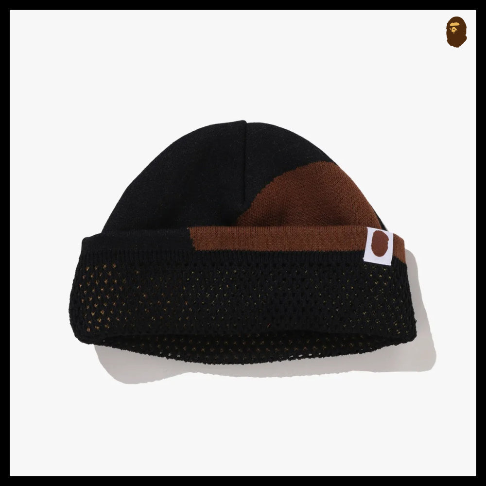 【A BATHING APE】Ape Head Knit Cap Black
