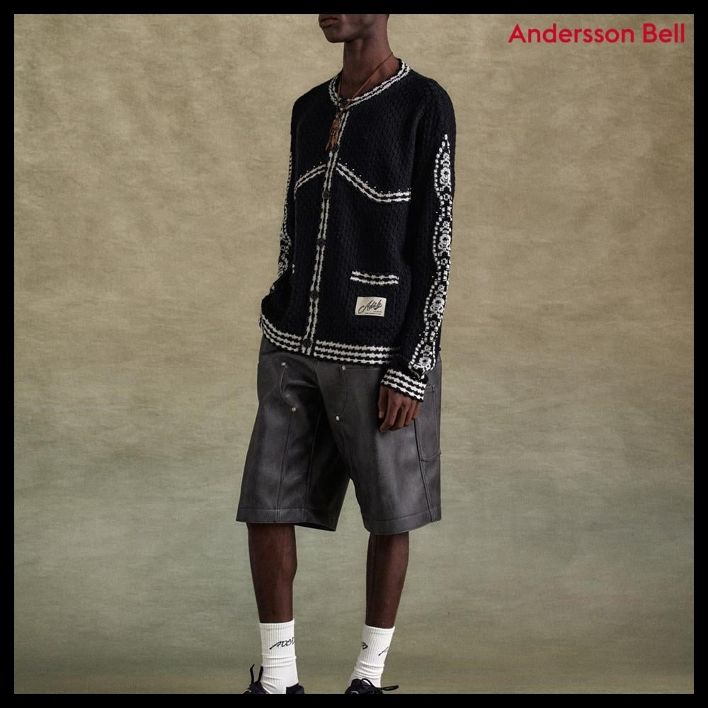 【ANDERSSON BELL】FANTASIA ROUND-NECK CARDIGAN BLACK