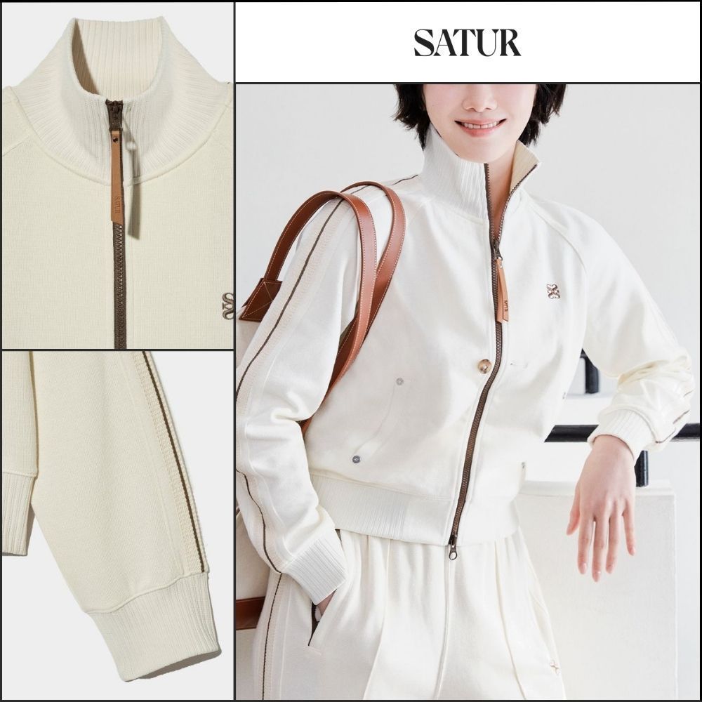 【SATUR】Roturn All Day Track Zip-Up Jacket Resort Cream