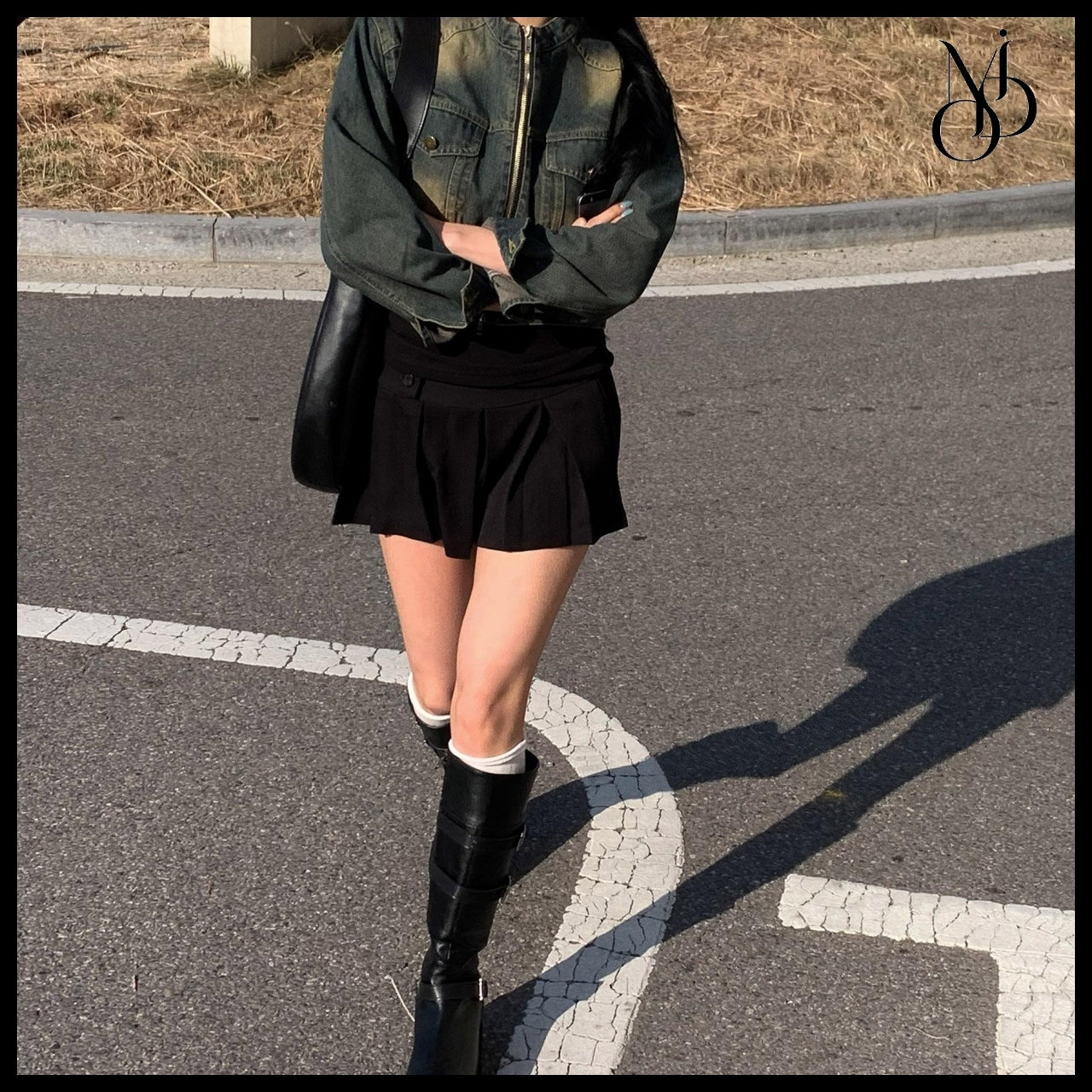 【MODIMOOD】Vintage Denim Two-Way Zip-Up Jacket 2 Colors