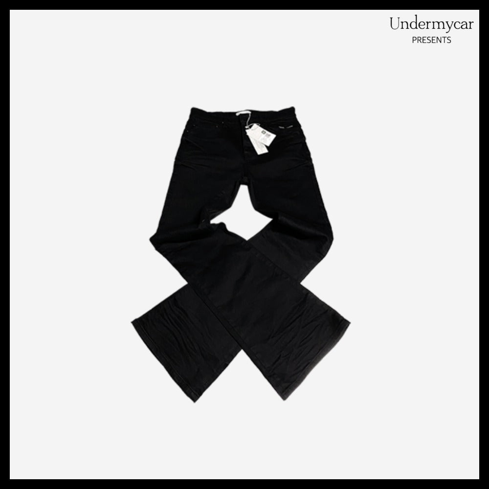 【Undermycar】Mu.30 Anti Fxxking Logo Play StretchFlareJeans