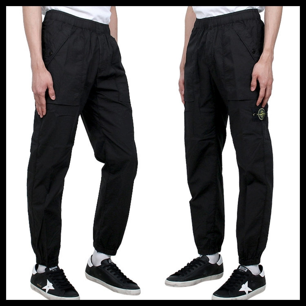 【STONE ISLAND】 Wappen Jogger Pants