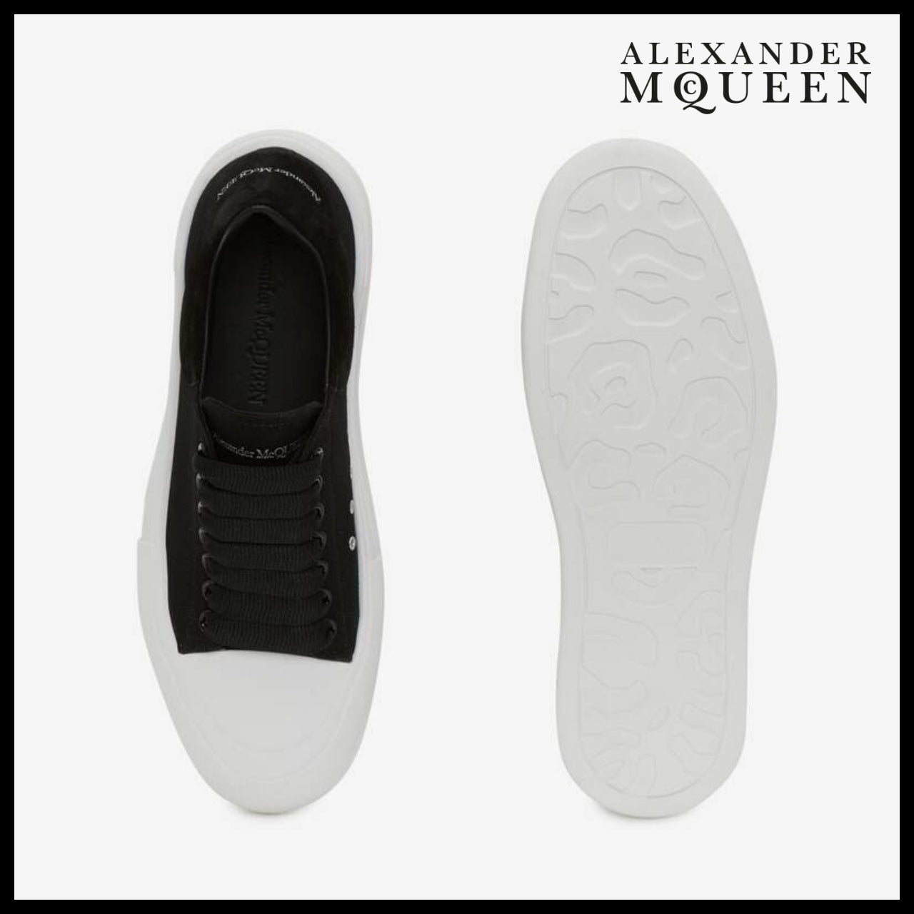 【Alexander Mcqueen】Deck Skate Plimsoll Lace-Up White