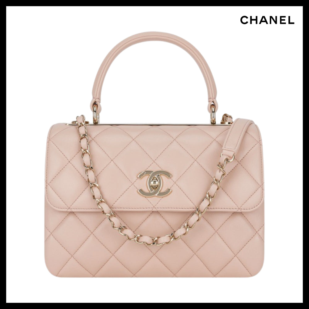 【CHANEL】Small Flap Bag with Top Handle Lambskin