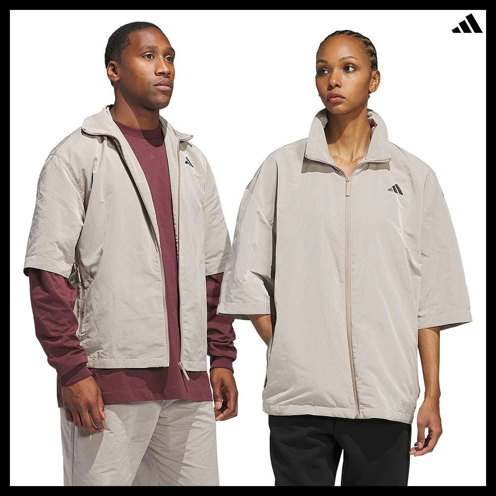 【ADIDAS】 Basketball Full-Zip Shooting Shirt Putty Beige