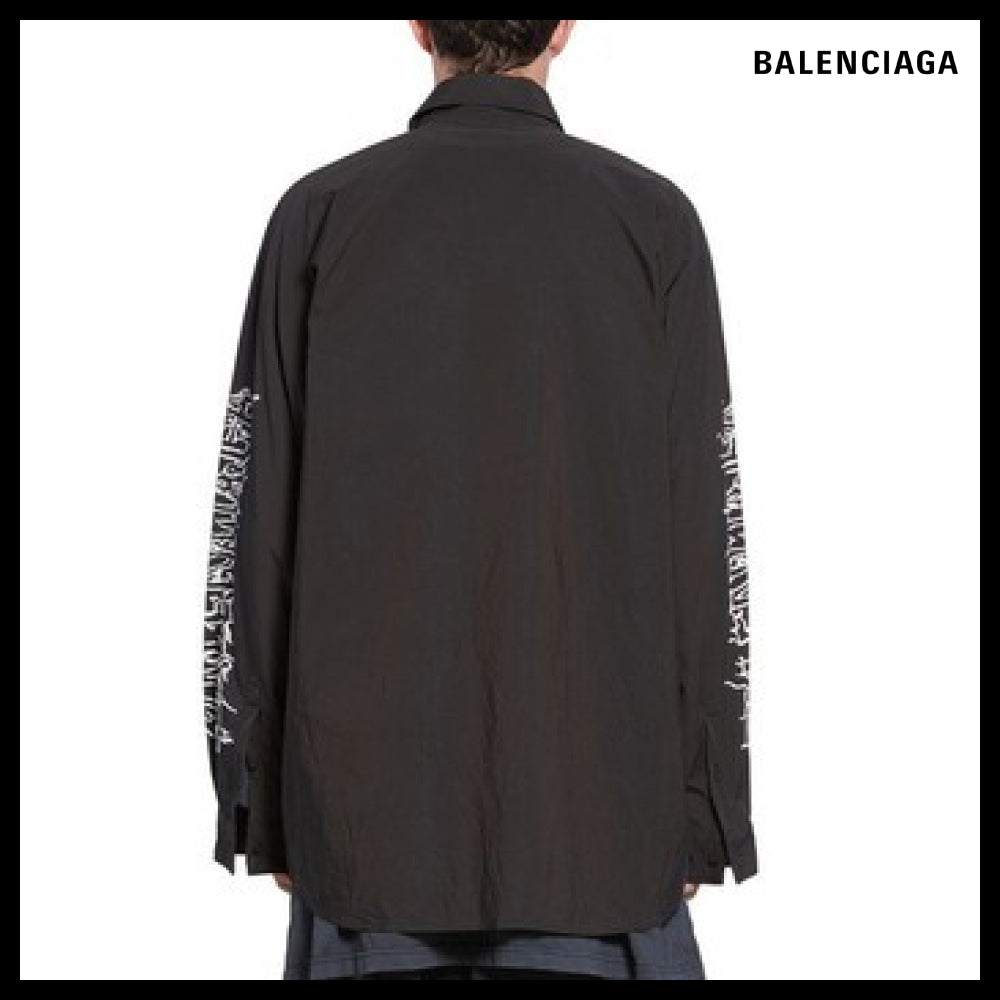 【BALENCIAGA】DIY Metal Outline Engineered Shirt Oversized