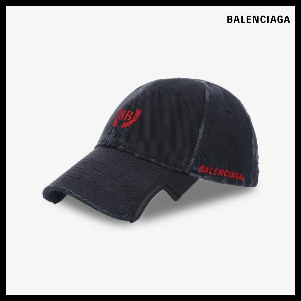 【BALENCIAGA】Laurel Classic Ball Cap Faded Black Red