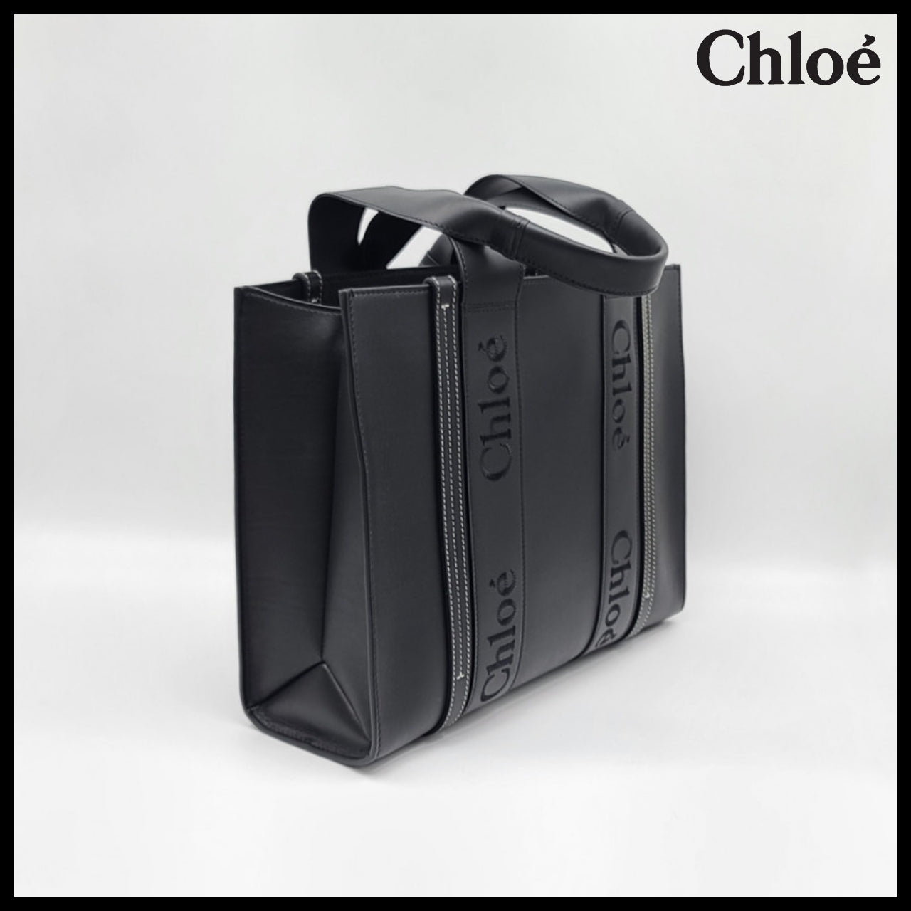 【Chloe】Woody Medium Tote Bag Black