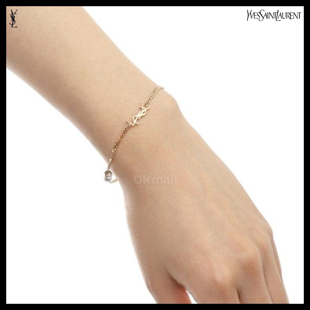 【SAINT LAURENT PARIS】YSL Heart Charm Bracelet