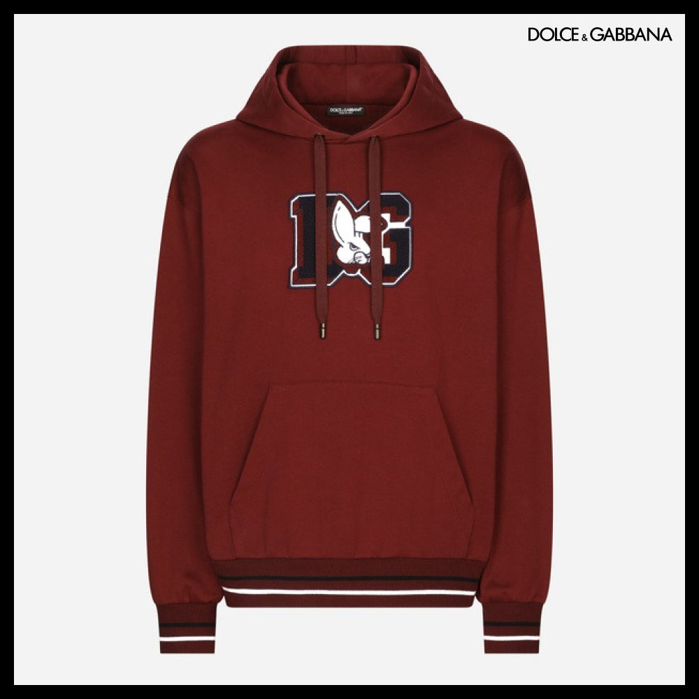 【Dolce & Gabbana】JERSEY HOODIE WITH PATCH